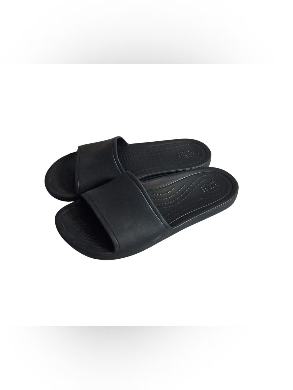 Women's Crocs Slides Black Size 7 Kadee Comfort